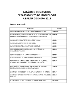 Servicios del Departamento de Morfología - FMVZ-UNAM