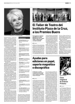 El Taller de Teatro del Instituto Plaza de la Cruz, a los Premios Buero