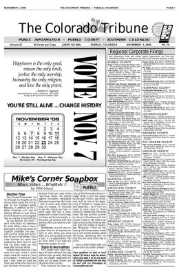 november 4, 2006 the colorado tribune