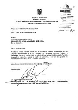 Reformas a la Ley de Tránsito