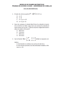 modelos de examen matemáticas pruebas de acceso a icade