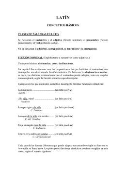 Latín: Conceptos básicos. - IES Pintor Antonio Lopez