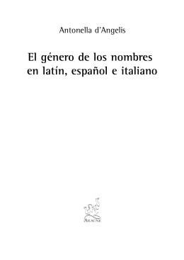 El género de los nombres en latín, español e italiano