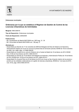 Ordenanza por la que se establece el Régimen de - CPV-ECLU