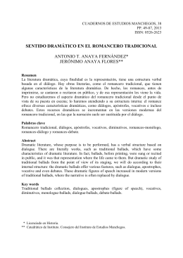 sentido dramático en el romancero tradicional antonio t. anaya