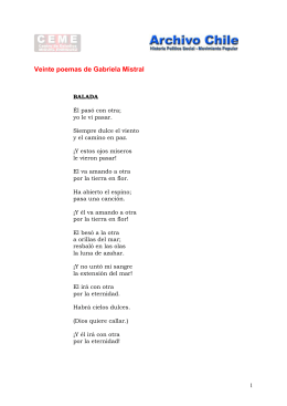 Veinte Poemas de Gabriela Mistral