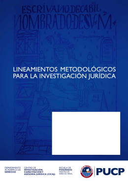 lineamientos metodológicos para la investigación jurídica