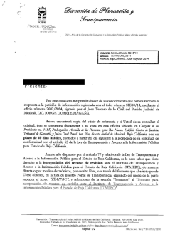 Por este conducto me permito hacer de su