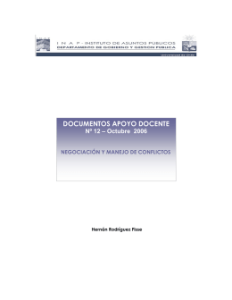 negociacin y manejo de conflictos - Observatorio Sobre la Violencia