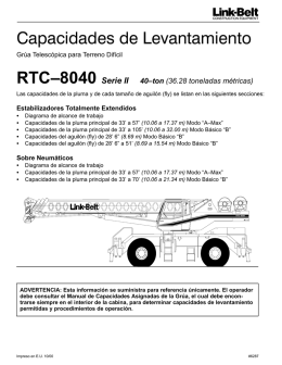 Capacidades de Levantamiento - Link-Belt