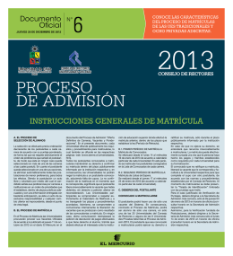 Proceso de Admisión - PSU