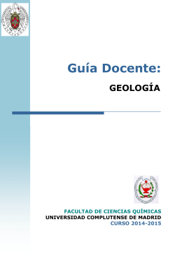 Guía Docente: - Facultad de Ciencias Químicas. Universidad