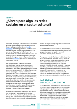 ¿Sirven para algo las redes sociales en el sector cultural?
