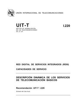 UIT-T Rec. I.220 (11/88) Descripción dinámica de los servicios de