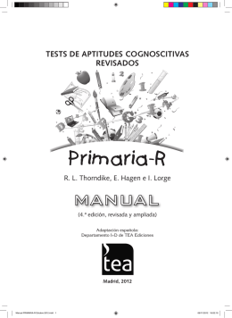 Primaria-R - TEA Ediciones