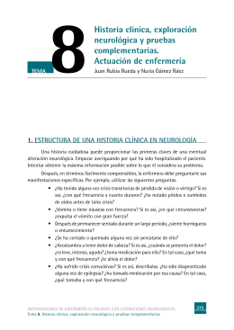 Historia clinica, exploración neurológica y pruebas