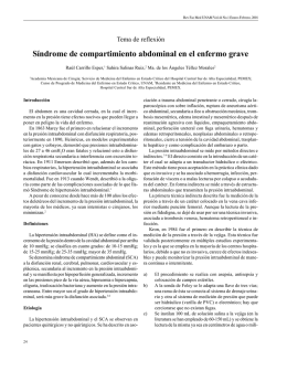 Síndrome de compartimiento abdominal en el - E-journal
