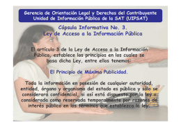 Principio de Máxima Publicidad