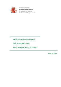 Observatorio de costes del transporte de mercancías
