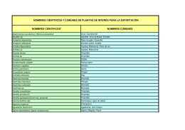 nombres cientificos y comunes de plantas - Bio