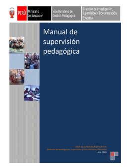 Manual de supervisión pedagógica