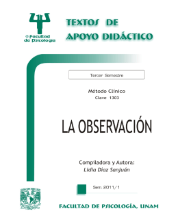 La observación - Psicología-UNAM