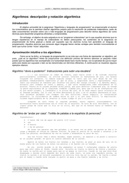 Algoritmos: descripción y notación algorítmica