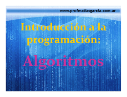 Algoritmos y Diagramaion - Profesor Matias E. Garcia