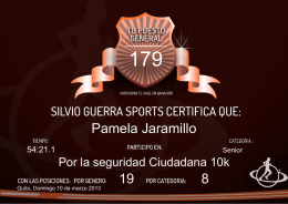 Pamela Jaramillo 19 8 - Silvio Guerra Sports
