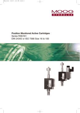 Position Monitored Active Cartridges Series RSE/SI1 DIN