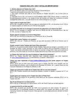 TARJETA VEA LIFE!: USO Y DETALLES IMPORTANTES