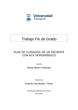 PLAN DE CUIDADOS DE PACIENTE CON ACV HEMORRÁGICO