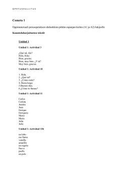 Kuunteluharjoitusten tekstit