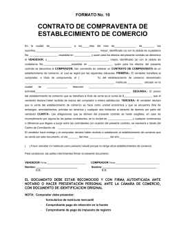 formato contrato de compraventa de establecimiento de comercio