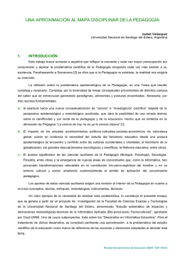 una aproximación al mapa disciplinar de la pedagogía