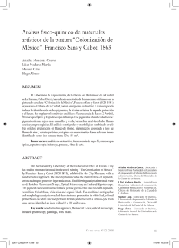 Análisis físico-químico de materiales artísticos de la pintura