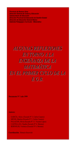 algunas reflexiones en torno a la enseñanza de la