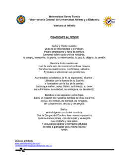 Oraciones al Señor - Universidad Santo Tomás