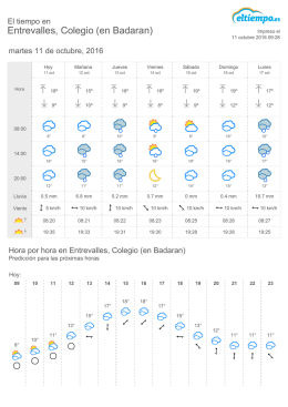 El Tiempo en Entrevalles, Colegio (en Badaran)