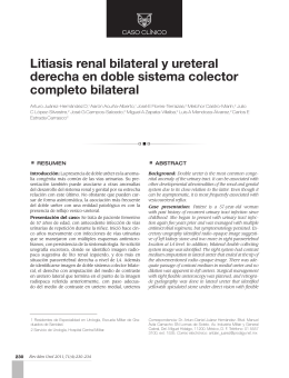 Litiasis renal bilateral y ureteral derecha en doble sistema colector