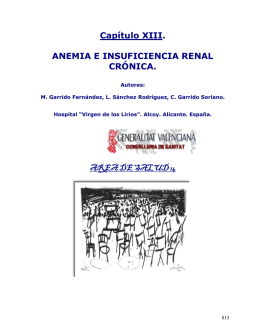 Capítulo XIII. ANEMIA E INSUFICIENCIA RENAL CRÓNICA. AREA