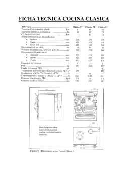 ficha tecnica cocina clasica