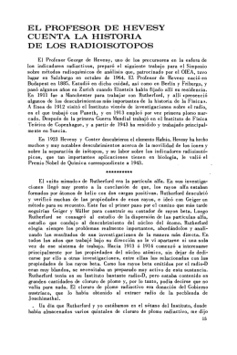 el profesor de hevesy cuenta la historia de los radioisótopos