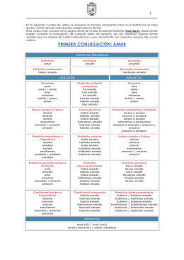 primera conjugación: amar