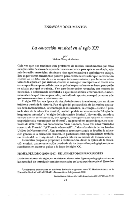 La educación musical en el siglo XXi
