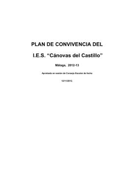 plan de convivencia del - IES Cánovas del Castillo