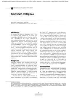 Síndromes esofágicos - Revista de Gastroenterología de México