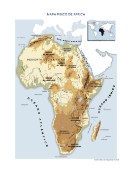 mapa físico de áfrica