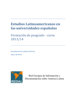 Estudios Latinoamericanos en las universidades españolas