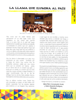 La llama que ilumina al país. - Facultad de Comunicación y Lenguaje